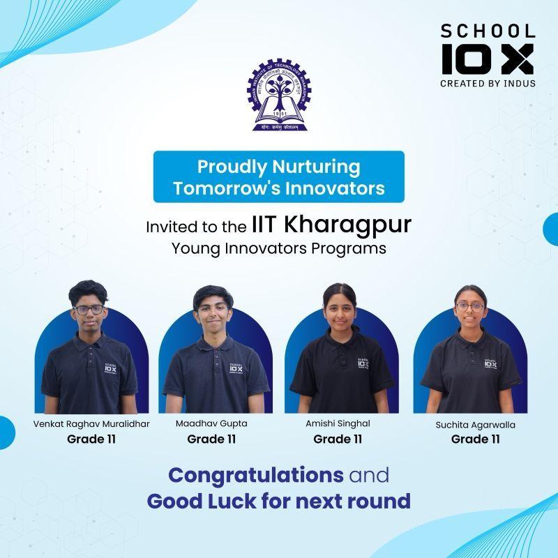Grade 11 Students Qualify for Round 2 of IIT Kharagpur's Young Innovators Program